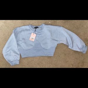 Baby blue cropped sweater